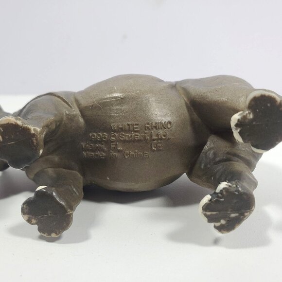 Safari Ltd White Rhino Mom & Baby 1996 Figure Lot - Picture 4 of 16